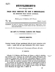 Verordnungsblatt für den Dienstbereich des K.K. Finanzministeriums für die im Reichsrate Vertretenen Königreiche und Länder 18570414 Seite: 17