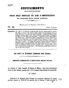 Verordnungsblatt für den Dienstbereich des K.K. Finanzministeriums für die im Reichsrate Vertretenen Königreiche und Länder 18570613 Seite: 1