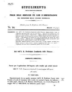 Verordnungsblatt für den Dienstbereich des K.K. Finanzministeriums für die im Reichsrate Vertretenen Königreiche und Länder 18570624 Seite: 1