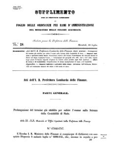 Verordnungsblatt für den Dienstbereich des K.K. Finanzministeriums für die im Reichsrate Vertretenen Königreiche und Länder 18570722 Seite: 1