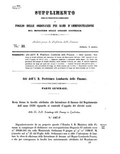 Verordnungsblatt für den Dienstbereich des K.K. Finanzministeriums für die im Reichsrate Vertretenen Königreiche und Länder 18571003 Seite: 1