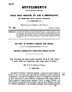 Verordnungsblatt für den Dienstbereich des K.K. Finanzministeriums für die im Reichsrate Vertretenen Königreiche und Länder 18571019 Seite: 1