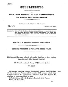 Verordnungsblatt für den Dienstbereich des K.K. Finanzministeriums für die im Reichsrate Vertretenen Königreiche und Länder 18571022 Seite: 1