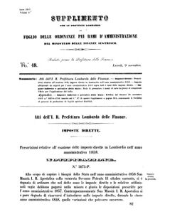 Verordnungsblatt für den Dienstbereich des K.K. Finanzministeriums für die im Reichsrate Vertretenen Königreiche und Länder 18571109 Seite: 1