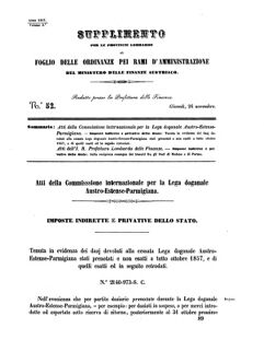 Verordnungsblatt für den Dienstbereich des K.K. Finanzministeriums für die im Reichsrate Vertretenen Königreiche und Länder 18571126 Seite: 1