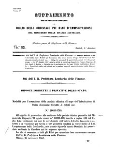 Verordnungsblatt für den Dienstbereich des K.K. Finanzministeriums für die im Reichsrate Vertretenen Königreiche und Länder 18571201 Seite: 7