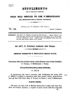 Verordnungsblatt für den Dienstbereich des K.K. Finanzministeriums für die im Reichsrate Vertretenen Königreiche und Länder 18571203 Seite: 1