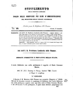 Verordnungsblatt für den Dienstbereich des K.K. Finanzministeriums für die im Reichsrate Vertretenen Königreiche und Länder 18571231 Seite: 1