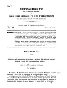 Verordnungsblatt für den Dienstbereich des K.K. Finanzministeriums für die im Reichsrate Vertretenen Königreiche und Länder 18580313 Seite: 1