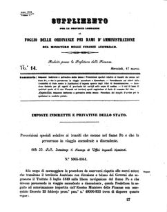 Verordnungsblatt für den Dienstbereich des K.K. Finanzministeriums für die im Reichsrate Vertretenen Königreiche und Länder 18580317 Seite: 1