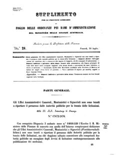 Verordnungsblatt für den Dienstbereich des K.K. Finanzministeriums für die im Reichsrate Vertretenen Königreiche und Länder 18580730 Seite: 1