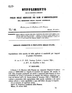 Verordnungsblatt für den Dienstbereich des K.K. Finanzministeriums für die im Reichsrate Vertretenen Königreiche und Länder 18581026 Seite: 1