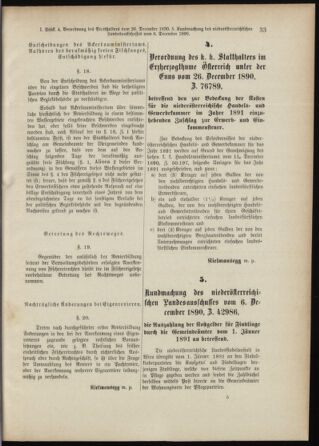 Landes-Gesetz- und Verordnungsblatt für Österreich unter der Enns 18910114 Seite: 33