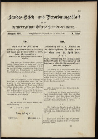 Landes-Gesetz- und Verordnungsblatt für Österreich unter der Enns