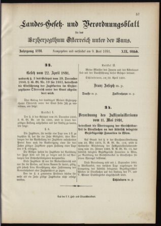 Landes-Gesetz- und Verordnungsblatt für Österreich unter der Enns