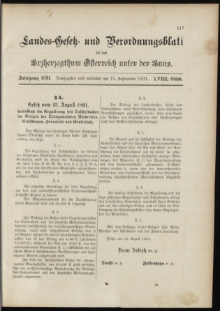 Landes-Gesetz- und Verordnungsblatt für Österreich unter der Enns