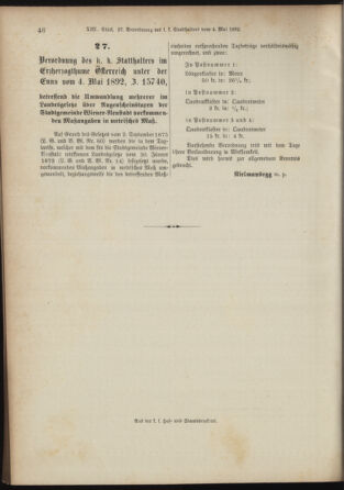 Landes-Gesetz- und Verordnungsblatt für Österreich unter der Enns 18920510 Seite: 2