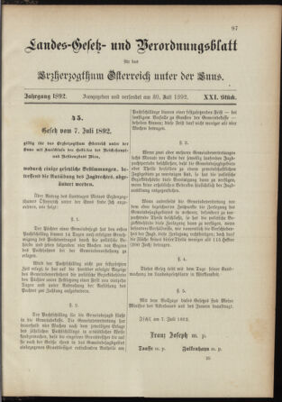 Landes-Gesetz- und Verordnungsblatt für Österreich unter der Enns