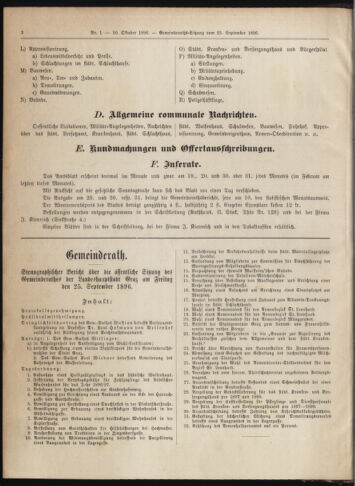 Amtsblatt der landesfürstlichen Hauptstadt Graz 18961010 Seite: 2