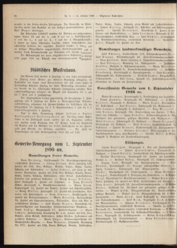 Amtsblatt der landesfürstlichen Hauptstadt Graz 18961010 Seite: 22