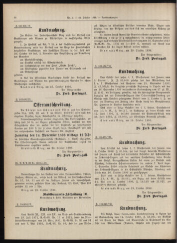 Amtsblatt der landesfürstlichen Hauptstadt Graz 18961031 Seite: 26