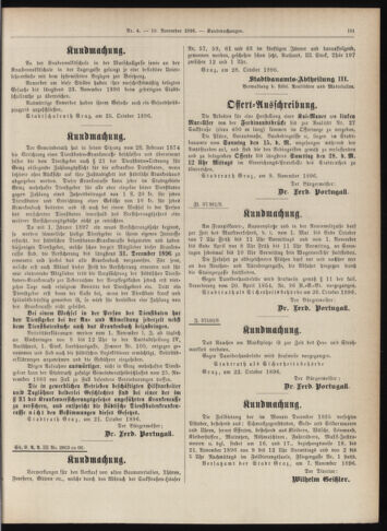 Amtsblatt der landesfürstlichen Hauptstadt Graz 18961110 Seite: 23