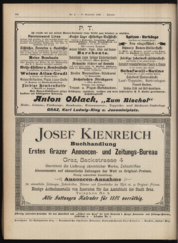 Amtsblatt der landesfürstlichen Hauptstadt Graz 18961110 Seite: 24