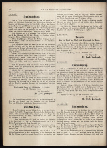 Amtsblatt der landesfürstlichen Hauptstadt Graz 18961201 Seite: 30