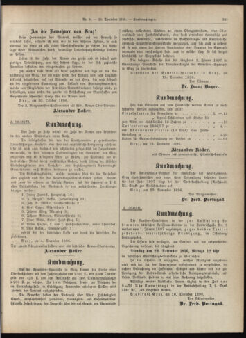 Amtsblatt der landesfürstlichen Hauptstadt Graz 18961220 Seite: 37