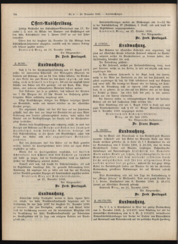 Amtsblatt der landesfürstlichen Hauptstadt Graz 18961220 Seite: 38