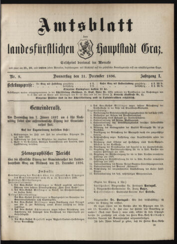 Amtsblatt der landesfürstlichen Hauptstadt Graz