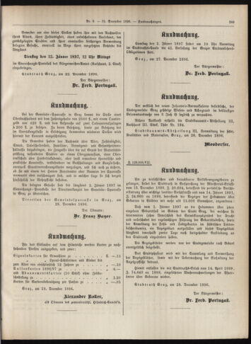 Amtsblatt der landesfürstlichen Hauptstadt Graz 18961231 Seite: 23