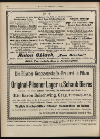 Amtsblatt der landesfürstlichen Hauptstadt Graz 18970110 Seite: 46