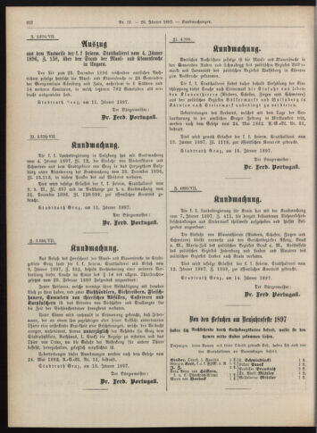 Amtsblatt der landesfürstlichen Hauptstadt Graz 18970120 Seite: 32