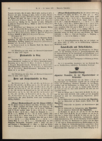 Amtsblatt der landesfürstlichen Hauptstadt Graz 18970131 Seite: 22