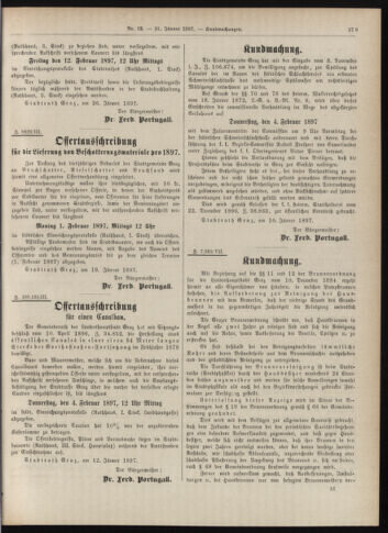 Amtsblatt der landesfürstlichen Hauptstadt Graz 18970131 Seite: 25