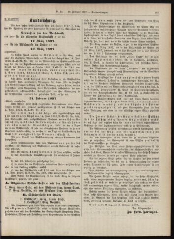 Amtsblatt der landesfürstlichen Hauptstadt Graz 18970210 Seite: 15