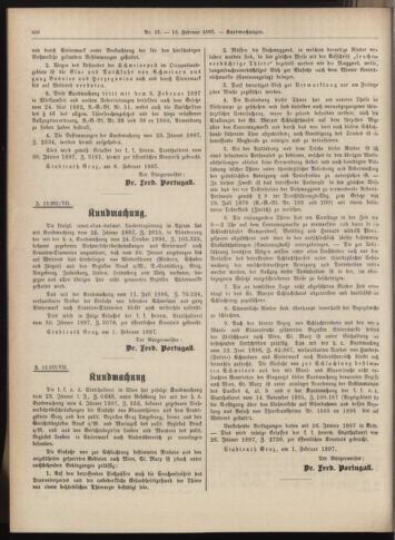 Amtsblatt der landesfürstlichen Hauptstadt Graz 18970210 Seite: 18