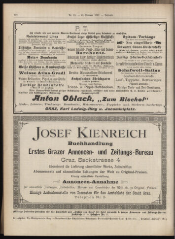 Amtsblatt der landesfürstlichen Hauptstadt Graz 18970210 Seite: 20