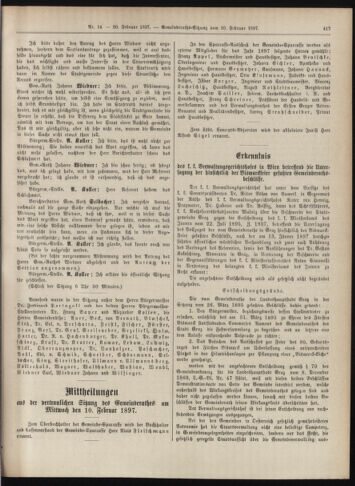 Amtsblatt der landesfürstlichen Hauptstadt Graz 18970220 Seite: 15