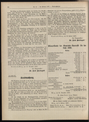 Amtsblatt der landesfürstlichen Hauptstadt Graz 18970220 Seite: 22