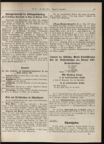 Amtsblatt der landesfürstlichen Hauptstadt Graz 18970310 Seite: 43