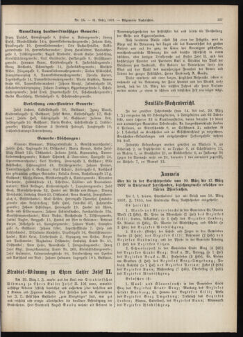 Amtsblatt der landesfürstlichen Hauptstadt Graz 18970331 Seite: 21