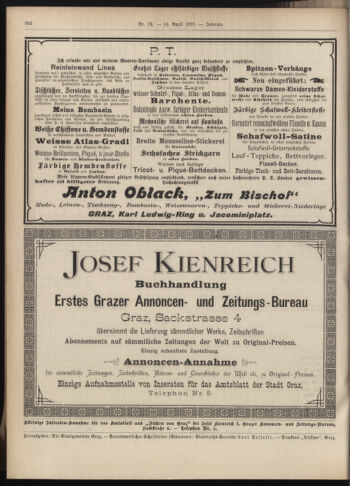 Amtsblatt der landesfürstlichen Hauptstadt Graz 18970410 Seite: 18