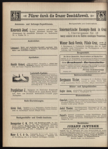 Amtsblatt der landesfürstlichen Hauptstadt Graz 18970410 Seite: 22