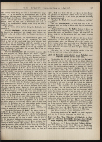 Amtsblatt der landesfürstlichen Hauptstadt Graz 18970420 Seite: 15