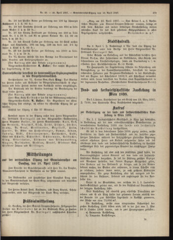 Amtsblatt der landesfürstlichen Hauptstadt Graz 18970420 Seite: 17