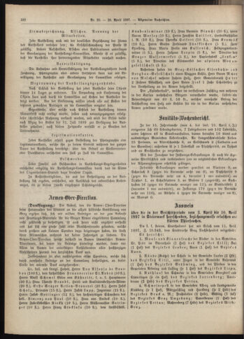 Amtsblatt der landesfürstlichen Hauptstadt Graz 18970420 Seite: 20