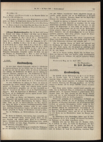 Amtsblatt der landesfürstlichen Hauptstadt Graz 18970420 Seite: 21