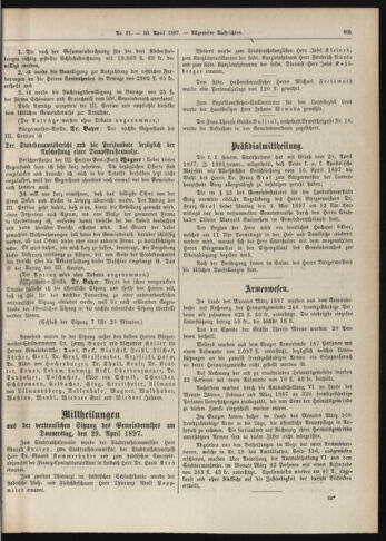 Amtsblatt der landesfürstlichen Hauptstadt Graz 18970430 Seite: 19